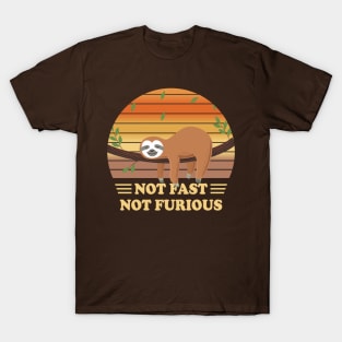 Not Fast Not Furious Sloth T-Shirt